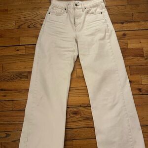 Banana Republic Off-White Wide-Leg Jeans